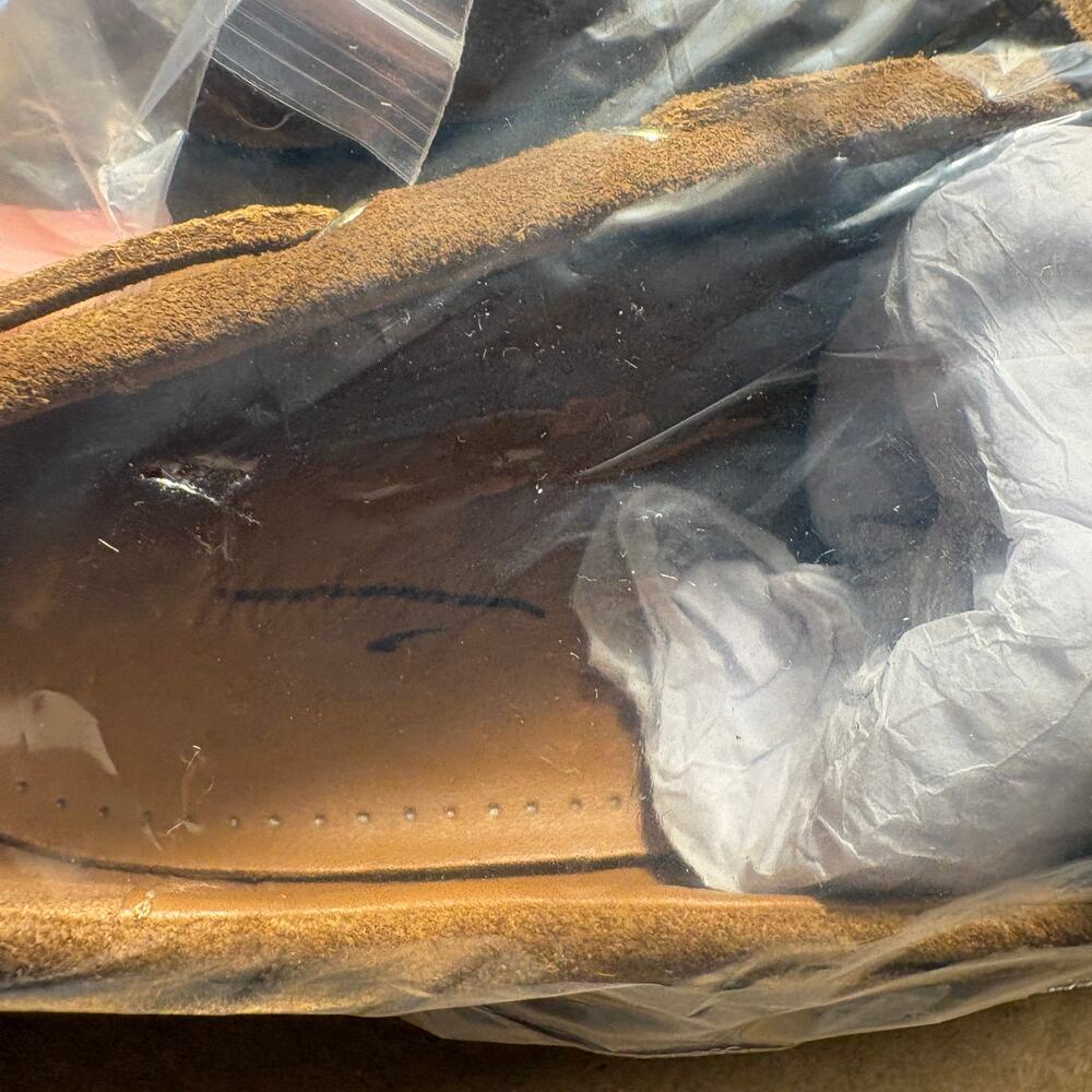Madewell Jaime Boat Shoe 8 NWT Dried Acorn Brown Tan Suede Flats NX055 Y2K Prep - Picture 8 of 8